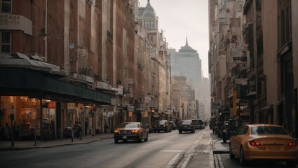 Naklejka na meble urban view with lots of green plants made by AI generative