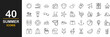 © mi-vector - Summer web icons set. Summer season - simple thin line icons collection. Containing sun, travel, vacation, beach, tourism and more. Simple web icons set