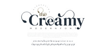 Creamy Premium Luxury Elegant Alphabet Letters And Numbers. Elegant Wedding Typography Classic Serif Font Decorative Vintage Retro. Creative Vector
