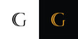 Unique and luxury  letter G  initials logo design