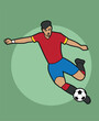 Spain soccer player vector illustration