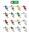 Saudi Arabia soccer teams set vector illustration