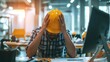 Construction engineer stress of Construction project failure.Unemployment in the Covid Virus Crisis 19. The impact of the outbreak of the virus Covid 19. Business Failure Crisis