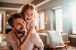 © Danko - Portrait of father and daughter playing at home