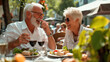 © Sasint - Healthiness and happiness go hand in hand. Shot of a happy older couple enjoying a healthy lunch together outdoors.