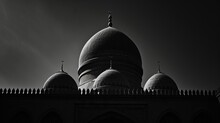 Black And White Photograph Dome Mosque