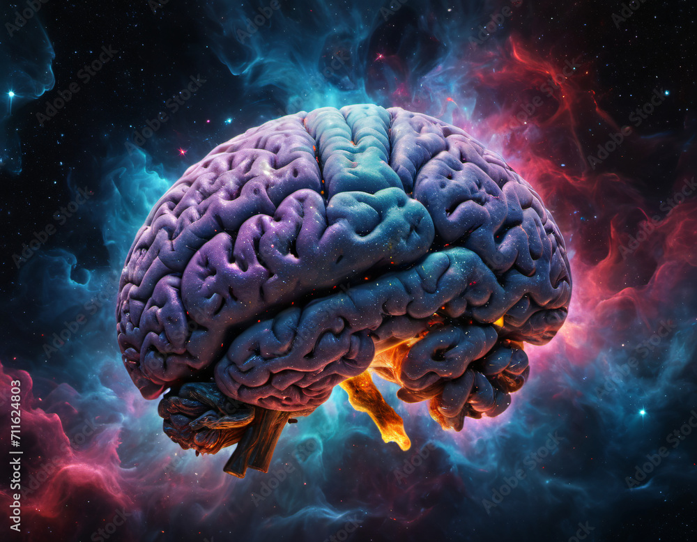 Illustration Stock Computer Generated Image of Human Brain Revealing ...