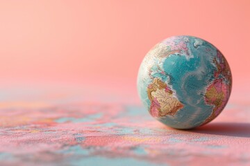 globe on the background of the world map. the concept of travel and tourism.