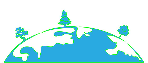 Green earth day. Ecological earth concept. Green planet. Earth. Ecology concept. Environmental concept. Safe world. Save the Earth. Eps 10 vector graphics