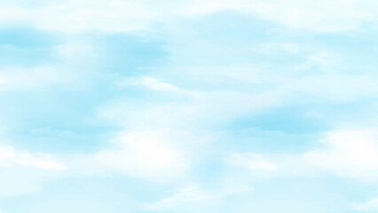 Background with clouds on blue sky. Vector background