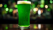 beer on a table, green beer, st. patrick's day celebration
