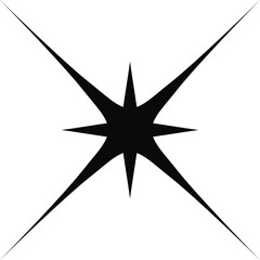 Wall Mural - festive sparkle twinkle star burst silhouette icon