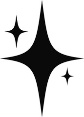 Wall Mural - black star burst, flare effect sparkle twinkle