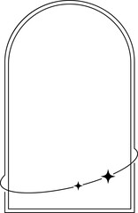 Wall Mural - Modern minimalist arc frame with sparkle star