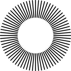 Wall Mural - Minimalist sun rays or starburst decoration