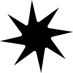 Wall Mural - Bright star silhouette, minimal design icon