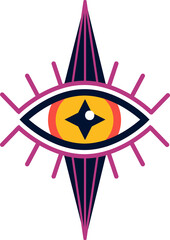 Magical witchcraft eye, witch magic symbol