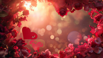 Wall Mural - St. Valentine`s Day Abstract Background