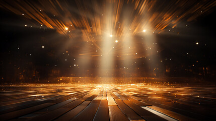 Wall Mural - spotlight on the stage. night scene. 3d rendering. 3d rendering. generative ai