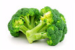 Fresh green broccoli on white background