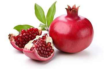 Wall Mural - Pomegranate isolated on white background