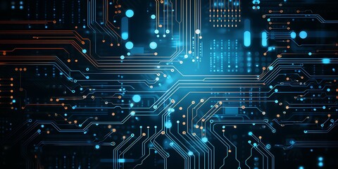Fototapete - Technology and science concept background