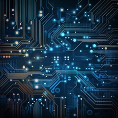 Fototapete - Technology and science concept background, 3d rendering