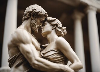 statue of a couple kissing