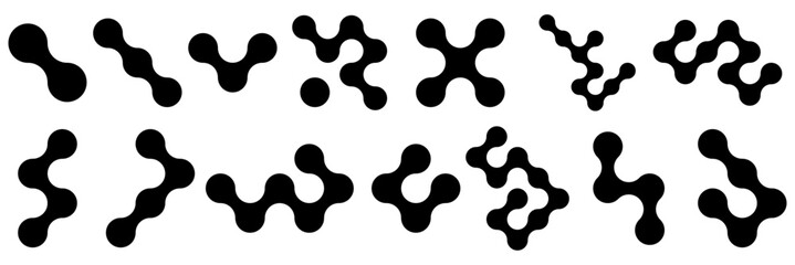 set of metaballs. design elements vector collection