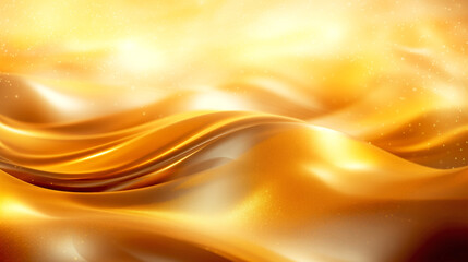 Poster - Golden Whirlpool. Golden Wave Splash. Luxury Elegant Wallpaper	