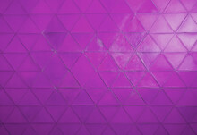 Purple Wall Tiles With Triangle Shape Background.