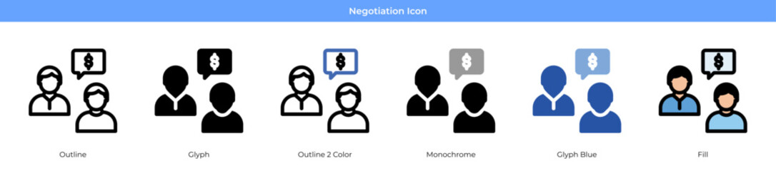 Wall Mural - Negotiation Icon Set