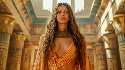 Wall Mural - Portrait of a beautiful ancient Egyptian woman.
