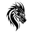 © hyam - dragon black silhouette logo svg vector, dragon icon illustration.