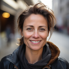 Wall Mural - portrait of a smiling woman in her 40s