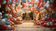 A Room Transformed by a Balloon Bonanza,,
A Colorful Chorus of Balloons Takes Flight