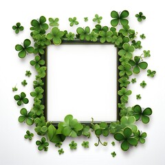 Empty Saint Patrick's Day frame design Generative Ai