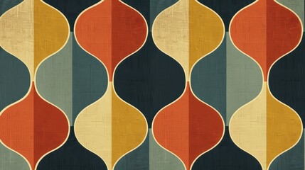 vintage and retro hues define the mid-century abstract background, crafting an alluring wallpaper pa