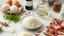 Rice Eggs And Other Ingredients As Part Of Food Preparation
