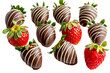 Chocolate Covered Strawberries Isolated on a Transparent Background