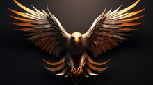 3d Eagle Mascot Logo Background AI Generated Image