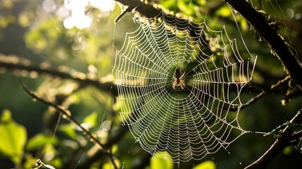 A Macro Shot Capturing the Intricate Web of Nature's Beauty and Complexity - AI Generative