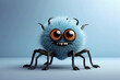 © IOLA - spider-shaped monster on a light blue background