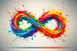 rainbow colourful infinity symbol autism rights advocates