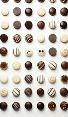 Poster - A large collection of chocolate covered cookies. Generative AI.