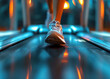 Legs of an athlete running on a treadmill Ai generative