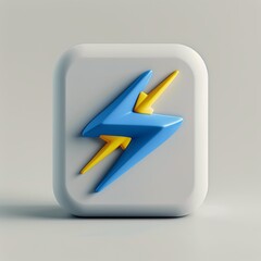 Wall Mural - Lightning 3D Icon
