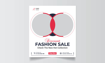 Wall Mural - New arrival Fashion Sale Social media post or web banner vector template.