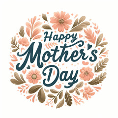 Wall Mural - Mother's day greeting card with beautiful blossom flowers