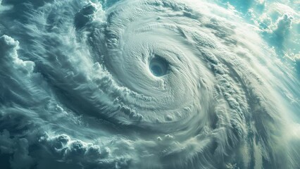 hurricane storm clouds - weather satellite aerial view (ultrahd 4k)